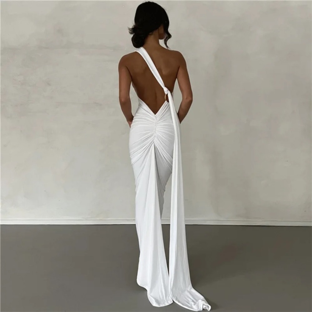 Elegant One-Shoulder dress - Picture 3 of 15